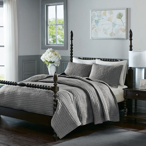 Serene 3 piece Hand Quilted Coverlet