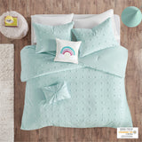 AQUA Callie Cotton Jacquard Pom Pom Comforter Set by Urban Habitat Kids