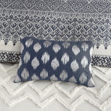 INK + IVY MILA COTTON PRINTED DUVET SET WITH CHENILLE