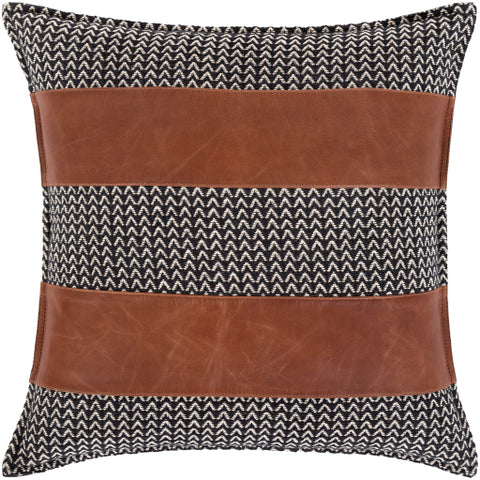 20X20 RECTANGLE FIONA V LEATHER & TWEED PILLOW by SURYA