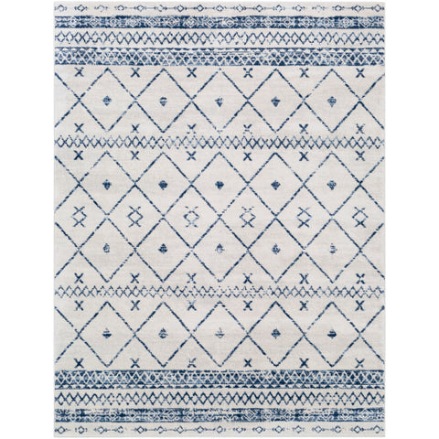 ROMA WHITE & BLUE INDOOR/OUTDOOR  AREA RUG by Surya