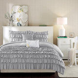 Waterfall Ruched Cotton Bedding Set